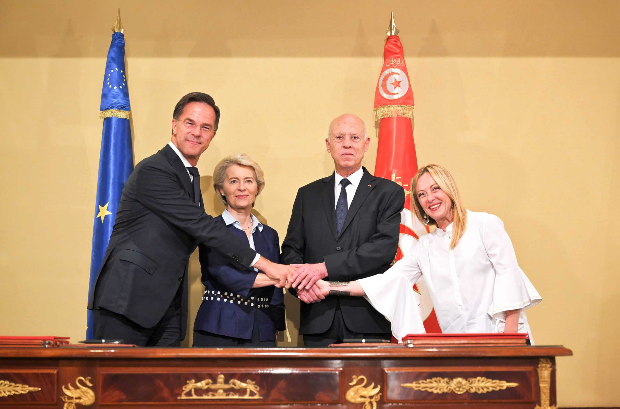 tunisia von der Leyen Saied Meloni Rutte