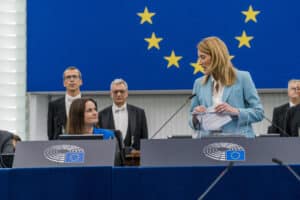 Sviatlana Tsikhanouskaya Roberta Metsola Bielorussia Ue