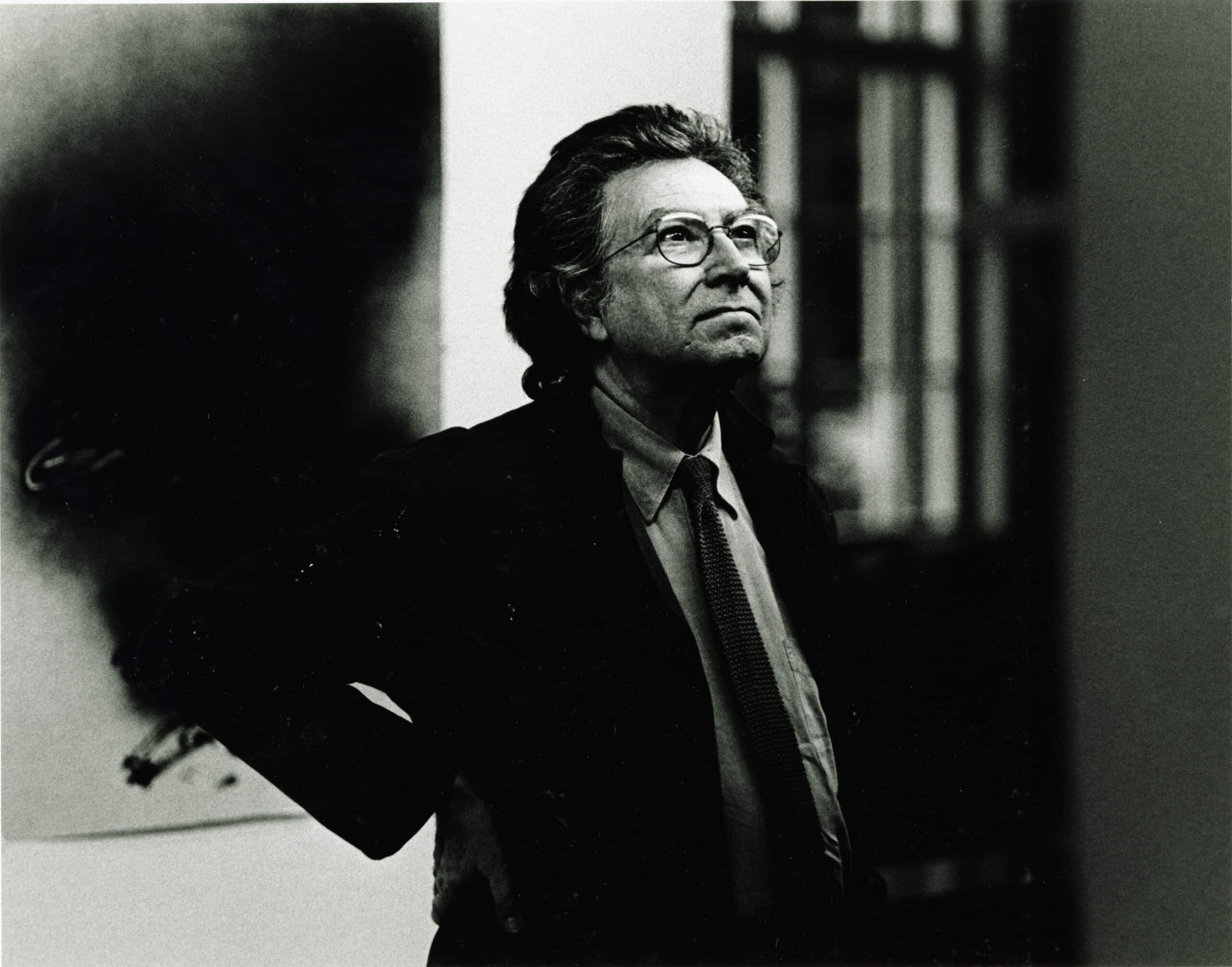 Antoni Tàpies a l'estudi Stoob de St. Gallen, 1993 © Photography: Franziska Messner-Rast