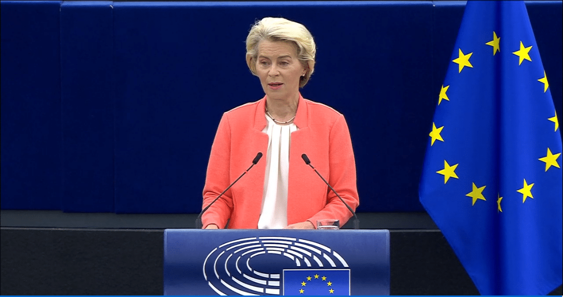 La presidente della Commissione europea, Ursula von der Leyen, pronuncia il discorso sullo Stato dell'Unione [Strasburgo, 13 settembre 2023]