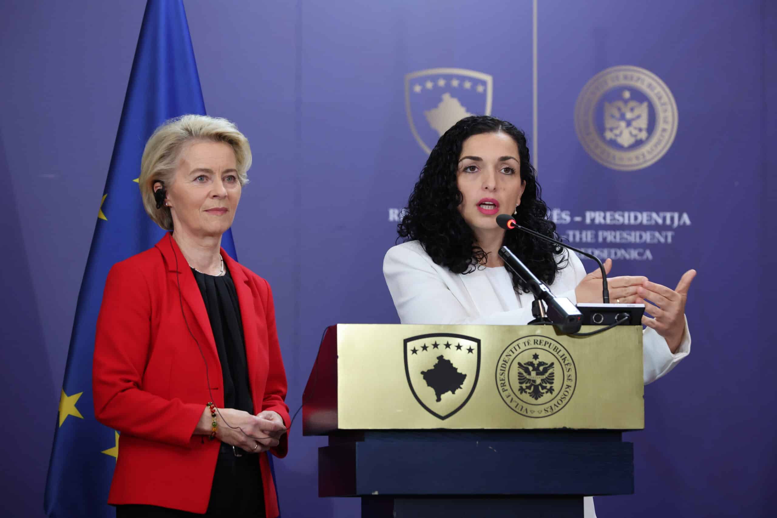 Ursula von der Leyen Vjosa Osmani Kosovo