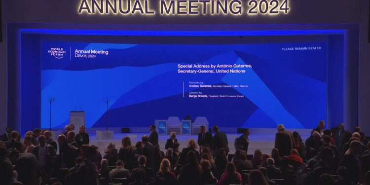 Un momento dell'edizione 2024 del World Economic Forum di Davos