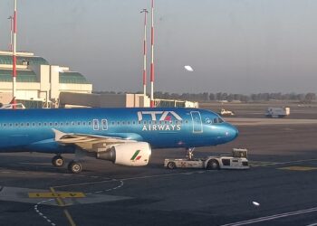 Un velivolo Ita all'aeroporto di Fiumicino [foto: Emanuele Bonini]