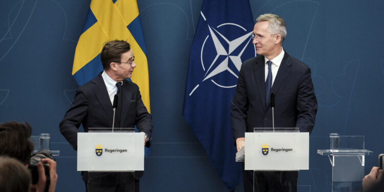 Ulf Kristersson Jens Stoltenberg Svezia Nato