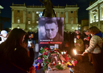 FIACCOLATA IN MEMORIA DI ALEXEY NAVALNY IN CAMPIDOGLIO