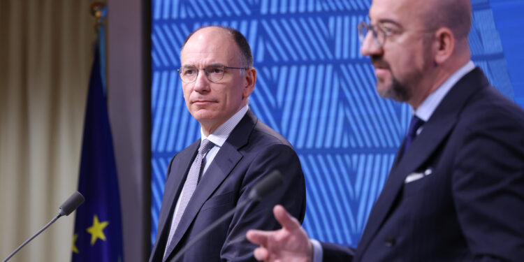 Enrico Letta Charles Michel