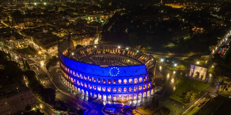 Colosseo Monumenti Ue Giornata dell'Europa