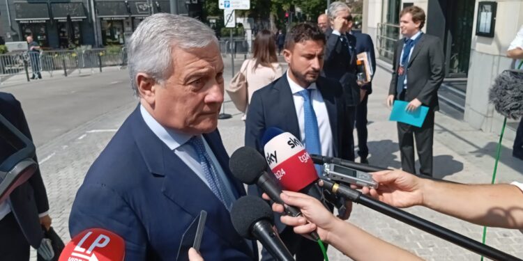 Il ministro degli Esteri, Antonio Tajani (Bruxelles, 27 giugno 2024. Foto: Emanuele Bonini)