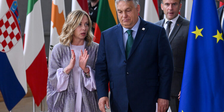 Giorgia Meloni Viktor Orbán Destra Europea