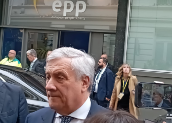 Il ministro degli Esteri e vicepresidente del Ppe, Antonio Tajani [Bruxelles, 17 giugno 2024. Foto: Emanuele Bonini]