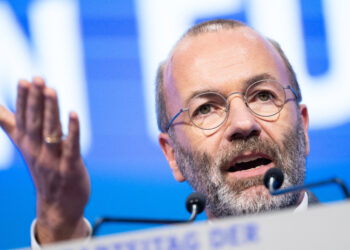 Manfred Weber, il capogruppo del Ppe.(Foto di LUKAS BARTH / AFP)