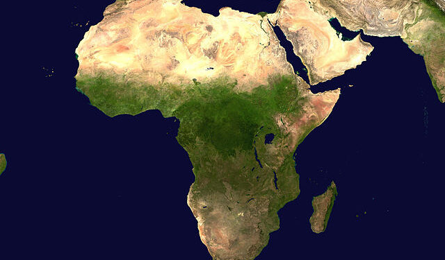 Vista satellitare dell'Africa [foto: Wikimedia Commons]