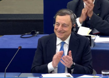 Mario Draghi in Parlamento europeo [archivio]