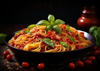 Un piatto di spaghetti al Pomodoro. L'Italia è regina della pasta [foto: imagoeconomica]