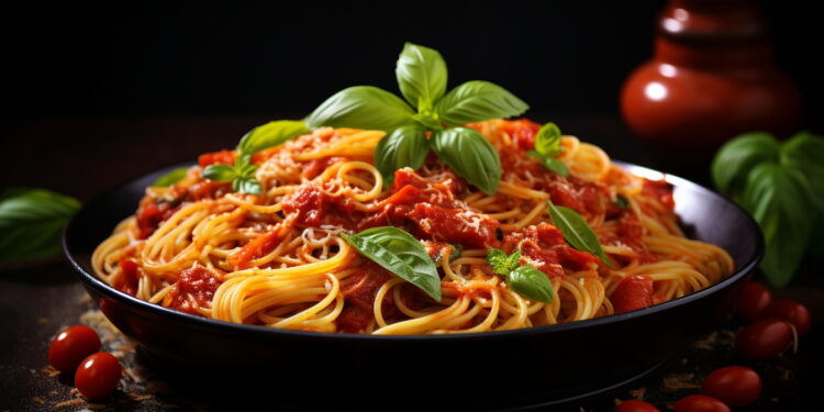 Un piatto di spaghetti al Pomodoro. L'Italia è regina della pasta [foto: imagoeconomica]